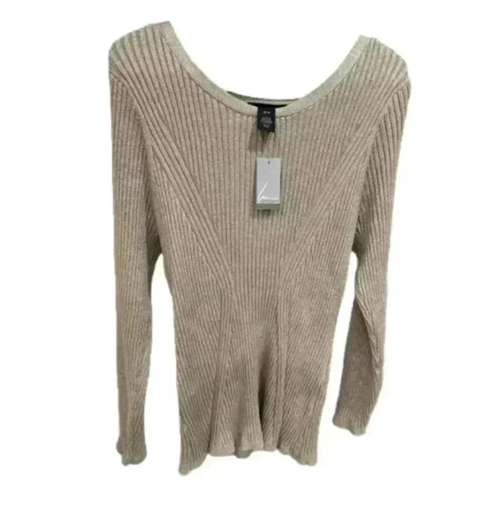 Lane Bryant tan sweater with sparkles size 22/24 NWT​​​​​​​​​​​​​